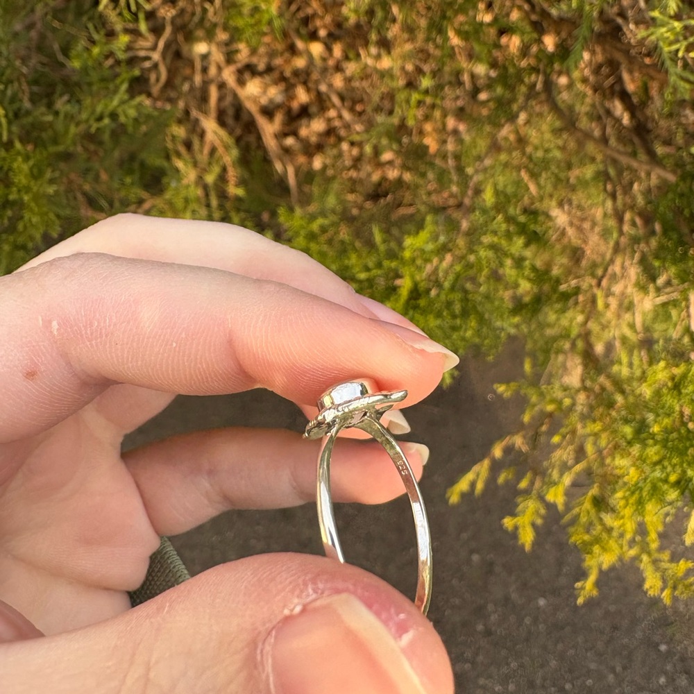 Solid Sterling 925 Rainbow Moonstone Ring - image 5